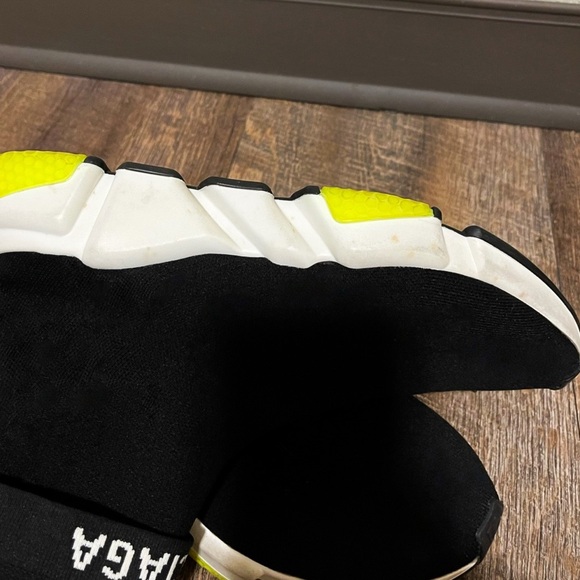 Balenciaga Speed Sneaker Cuffed 'Black and Yellow' - Picture 3 of 8